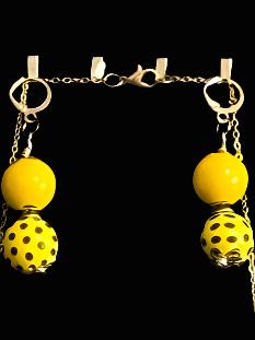 ELEGANT ASSORTED WOODEN BALLS NECKLACE SET