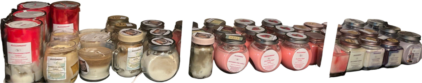 Candles - All Natural 100% Soy Candles - Assorted Scents, Sizes & Styles