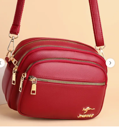 WOMEN'S SHOULDER/CROSSBODY BAGS 4 MULTI COMPARTMENTS ASSORTED COLORS