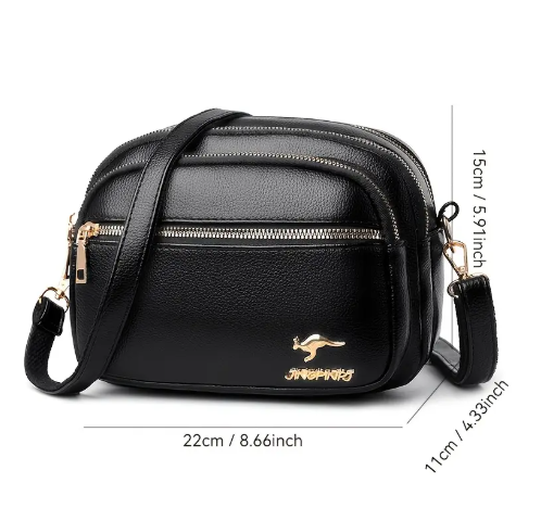 WOMEN'S SHOULDER/CROSSBODY BAGS 4 MULTI COMPARTMENTS ASSORTED COLORS