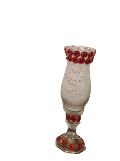 Decorative Glass Glitter Vase or bottle Sets -variety of Sizes, Shapes & Colors- one of a kind