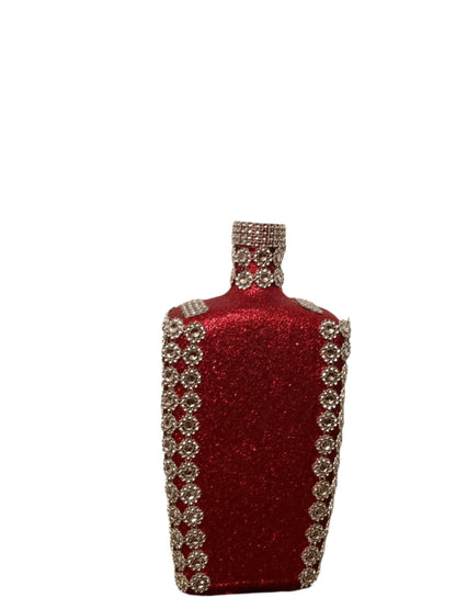 Decorative Glass Glitter Vase or bottle Sets -variety of Sizes, Shapes & Colors- one of a kind