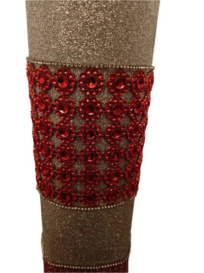 Decorative Glass Glitter Vase or bottle Sets -variety of Sizes, Shapes & Colors- one of a kind
