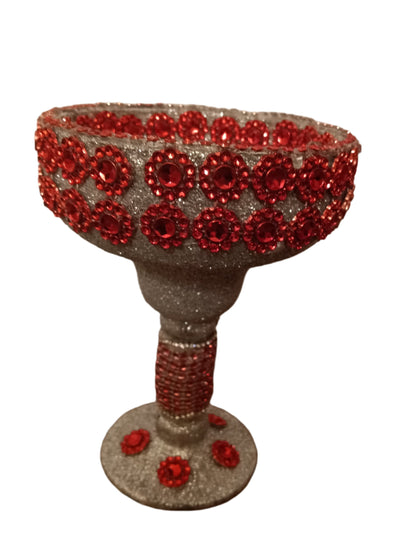 Decorative Glass Glitter Vase or bottle Sets -variety of Sizes, Shapes & Colors- one of a kind
