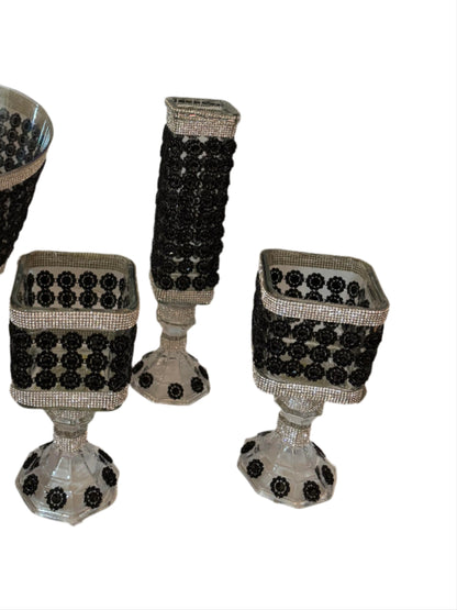 Hand Designed Home Decor 5 pcs entertainment set - 2 Ice/Flower etc. buckets, 3 Assorted Vases