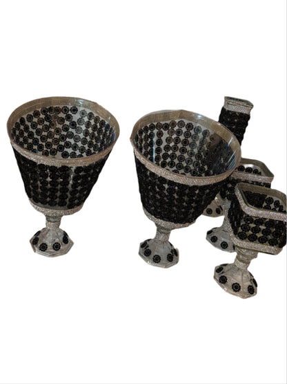 Hand Designed Home Decor 5 pcs entertainment set - 2 Ice/Flower etc. buckets, 3 Assorted Vases