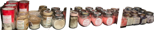 Candles - All Natural 100% Soy Candles - Assorted Scents, Sizes & Styles