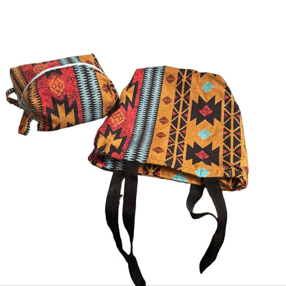 African Pattern Totes and All Purpose Pouches Set - Handmade