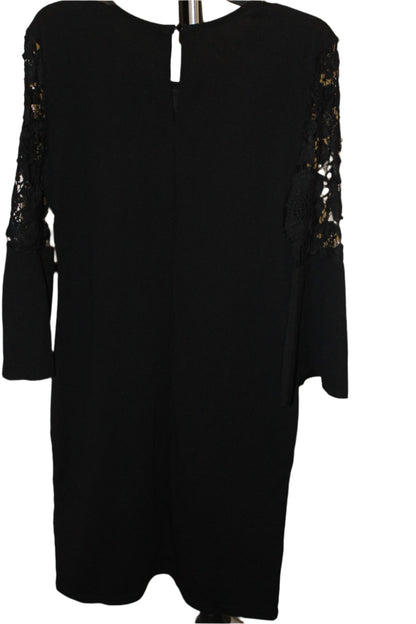 MILLE GABRIELLE BLACK STRETCHY 3/4 LENGTH SLEEVE NEW SHEATH DRESS, XL