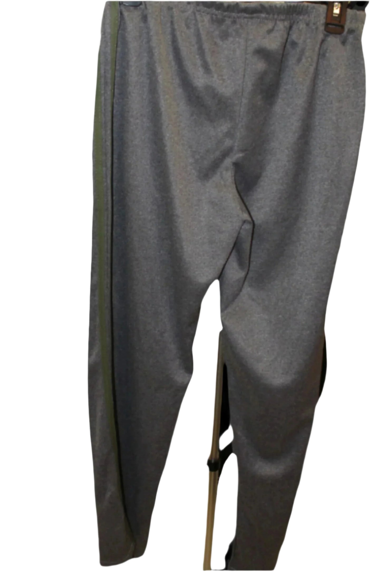 Women 2PCS Grey Tracksuit - Olive stripes Zip Jacket & Pants Casual Suit
