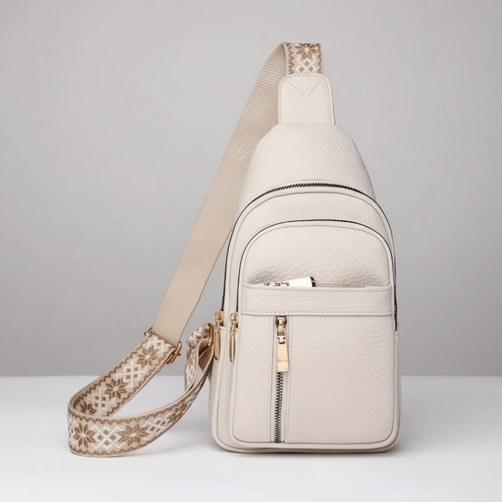 Crossbody bag with 4 compartments, faux leather