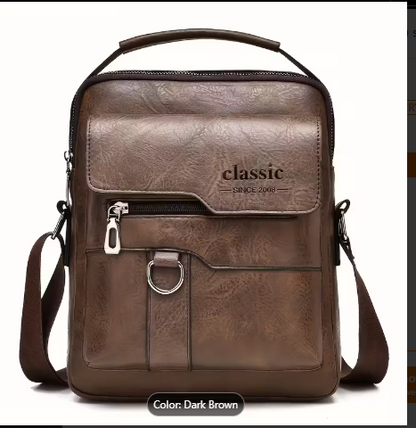 TRAVEL ESSENTIAL BACKPACK CROSSBODY BAG  PU LEATHER