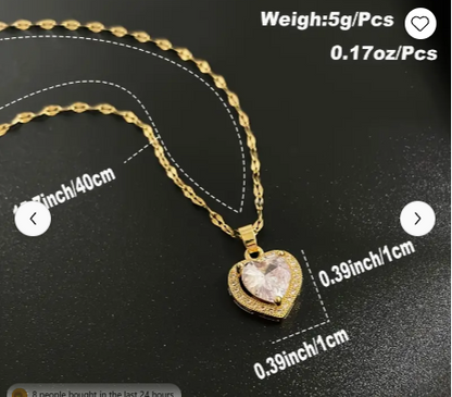 Jewelry Assorted Golden Necklaces, Elephant, Tree, Mama, Clear Stone