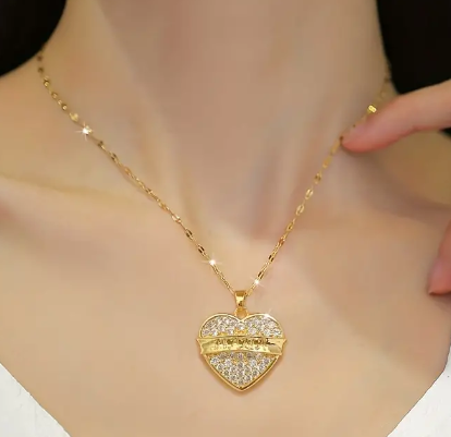 Jewelry Assorted Golden Necklaces, Elephant, Tree, Mama, Clear Stone