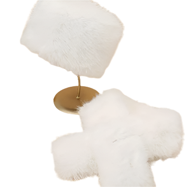 Warm Women's Faux Fur Hats, Fluffy Hats with Matching Earrings & Purse set