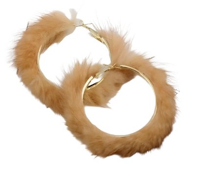 Warm Women's Faux Fur Hats, Fluffy Hats with Matching Earrings & Purse set