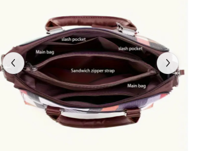 4 Pcs Fashion Plaid Handbag