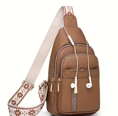 Crossbody bag with 4 compartments, faux leather