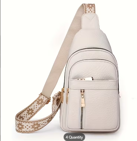 Crossbody bag with 4 compartments, faux leather