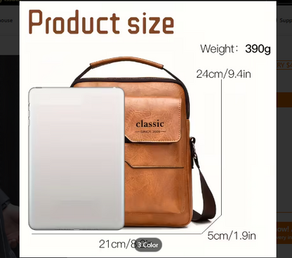 TRAVEL ESSENTIAL BACKPACK CROSSBODY BAG  PU LEATHER