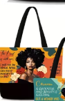 ETHNIC QUEEN CANVAS TOTE BAGS WITH SPIRITUAL QUOTES