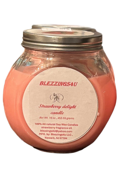 Candles - All Natural 100% Soy Candles - Assorted Scents, Sizes & Styles